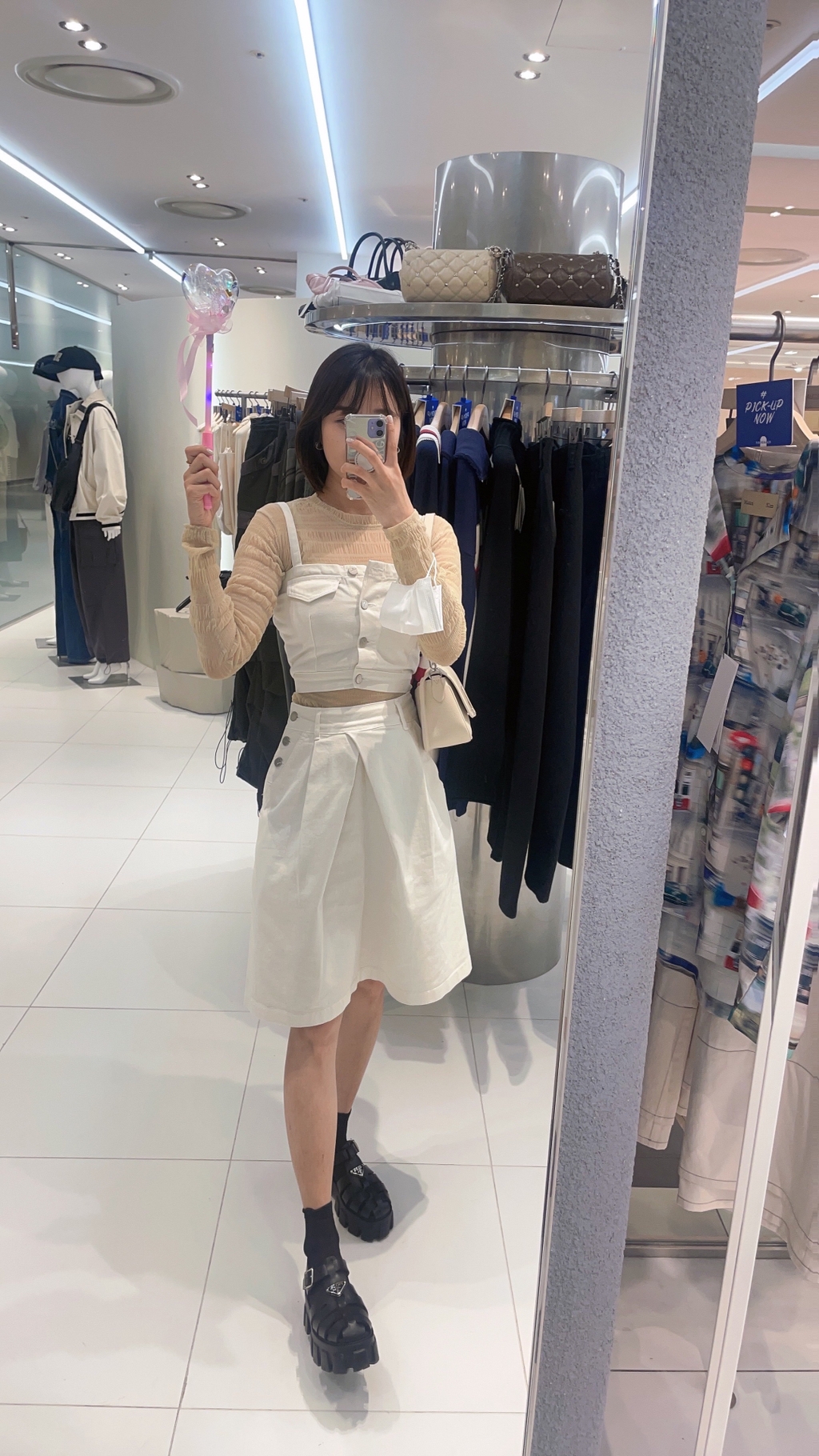 관부가세포함] 프라다 폼 러버 모놀리스 샌들