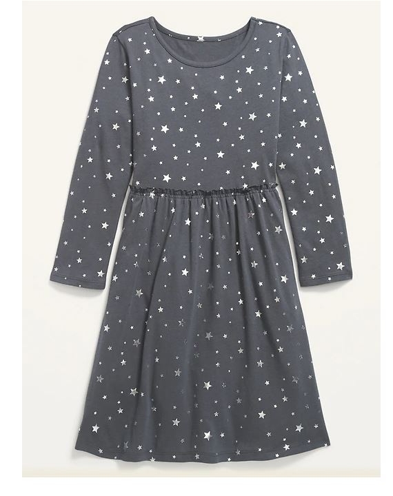 【올드네이비】OLD NAVY 걸즈(5컬러) Fit & Flare Long-Sleeve Jersey Dress for Girls ...