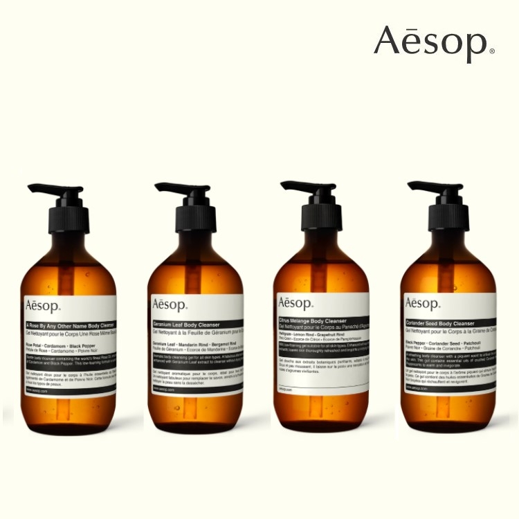 이솝 바디 클렌저 500ml 4종 에이로즈/제라늄/시트러스/코리안더 Aesop Body Cleanser 상품 상세 크로켓