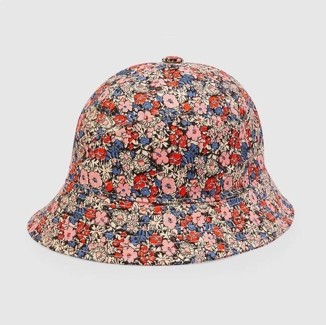 [언커먼 초특가] 구찌 리버티 플로랄 캔버스 버킷햇 Gucci Liberty floral canvas bucket hat (블랙