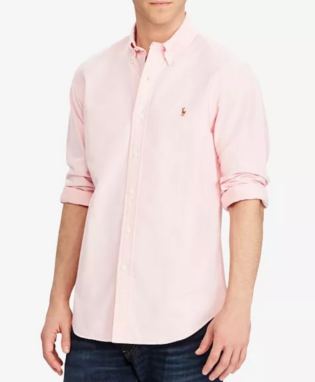 Polo Ralph Lauren Men's Classic Fit Long Sleeve Solid Oxford Shirt 폴로