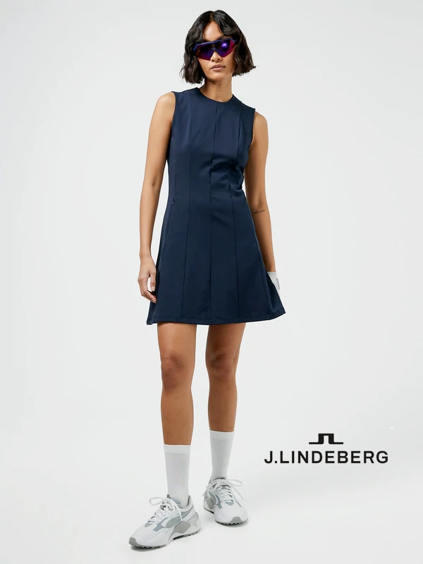 J.Lindeberg 제이 린드버그 여성 골프웨어 치마 JASMIN GOLF DRESS JL Navy 컬러 상품 상세 크로켓