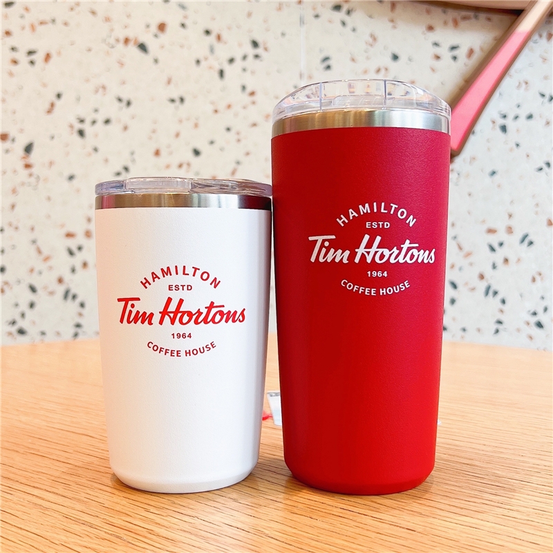 팀홀튼 캐나다 Tim Hortons Coffee 코어 헤리티지MD 레드 화이트 흘림방지 뚜껑 휴대용 스텐컵 2종 택1 상품