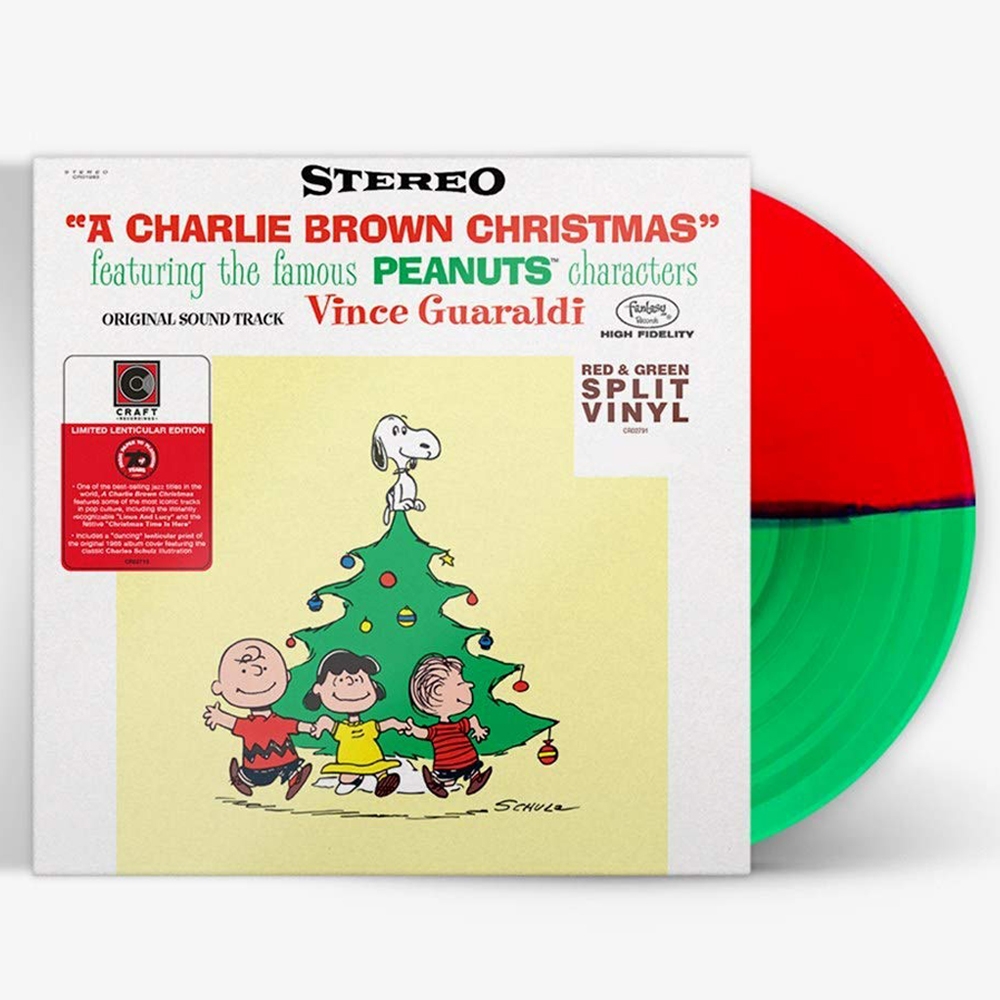 찰리브라운 크리스마스 레드그린 LP 스누피 피너츠 렌티큘러 커버 한정반 바이닐 상품 상세 크로켓