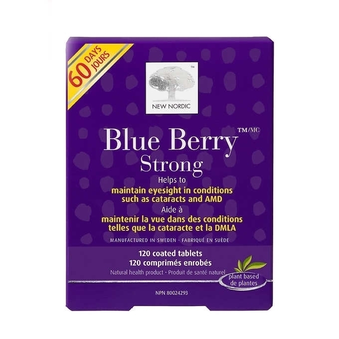 블루베리 폰, 모니터 시력보호! New Nordic Blue Berry Strong, 120 Tablets 상품 상세 크로켓
