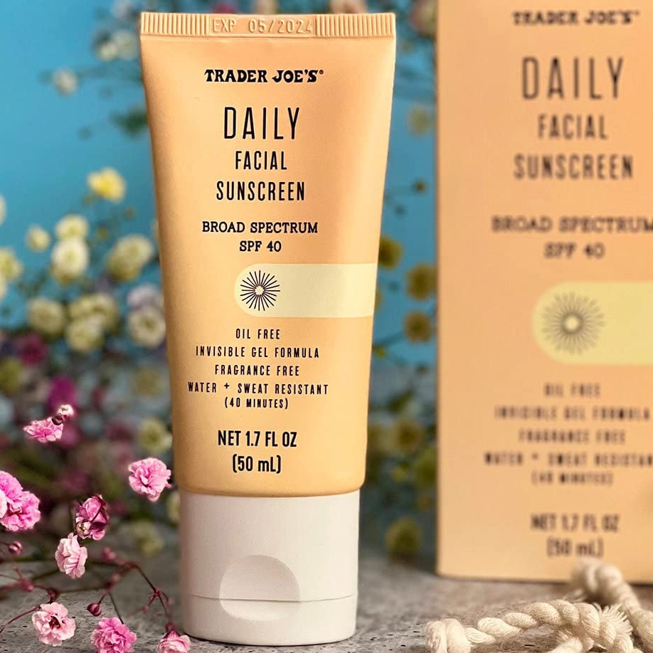 트레이더 조 선크림 SPF40 Trader Joe's Daily Facial Sunscreen Oil Free 상품 상세