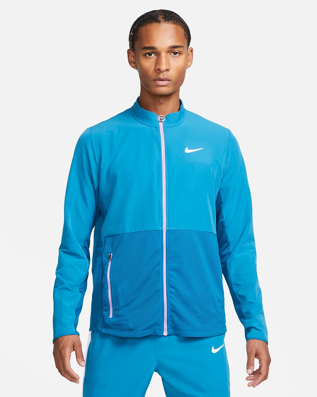 나이키 NikeCourt Advantage Men's Tennis Jacket Green Abyss/Rush Fuchsia/White 상품 상세 크로켓